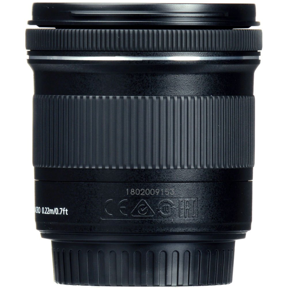 Canon EF-S 10-18mm f.4.5-5.6 is STM Lens (International Model) + 4.5 inch Vivitar Premium Lens Case + Cleaning Kit