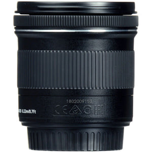 Canon EF-S 10-18mm f.4.5-5.6 is STM Lens International Model + 4.5 inch Vivitar Premium Lens Case + Cleaning Kit
