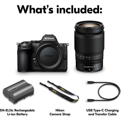 Nikon Z5 II with Telephoto Zoom Lens | Full-Frame mirrorless Stills/Video Camera with 24-200mm Wide-Angle to telephoto Zoom Lens | Nikon USA Model