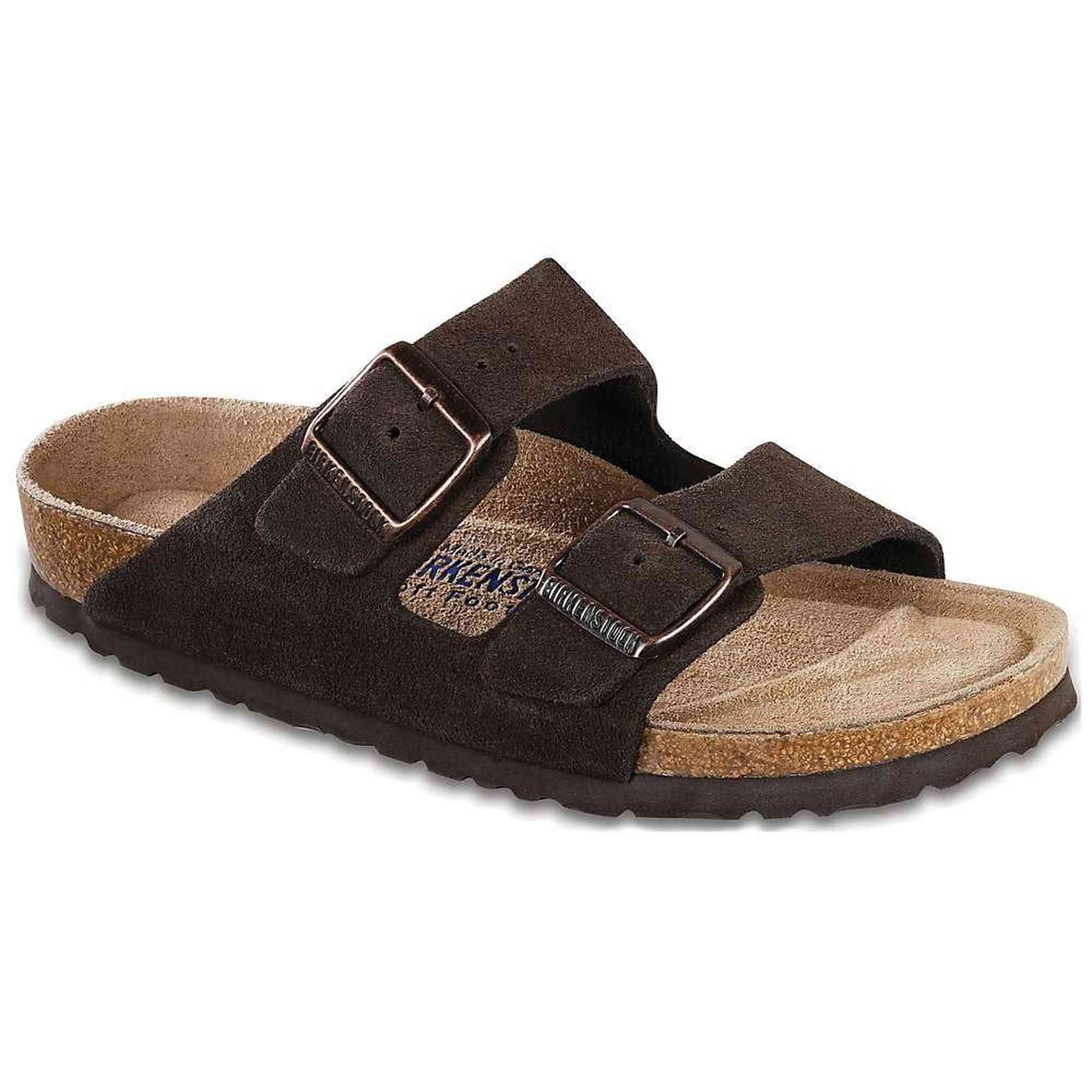 Birkenstock Arizona Soft Footbed Slides, Mocha, Brown, 10-10.5 Women/8-8.5 Men Birkenstock