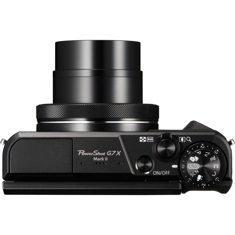 Canon PowerShot G7 X Mark II Point and Shoot Digital Camera + Extra Battery + Digital Flash + Camera Case + 64GB Class 1 Card Pro Bundle
