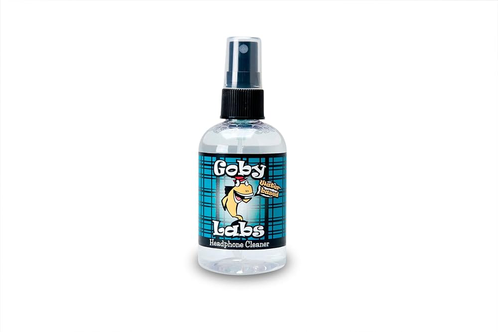 Goby Labs 5-Pack 4 FL OZ Headphone Sanitizing and Cleansing Spray with Cloth