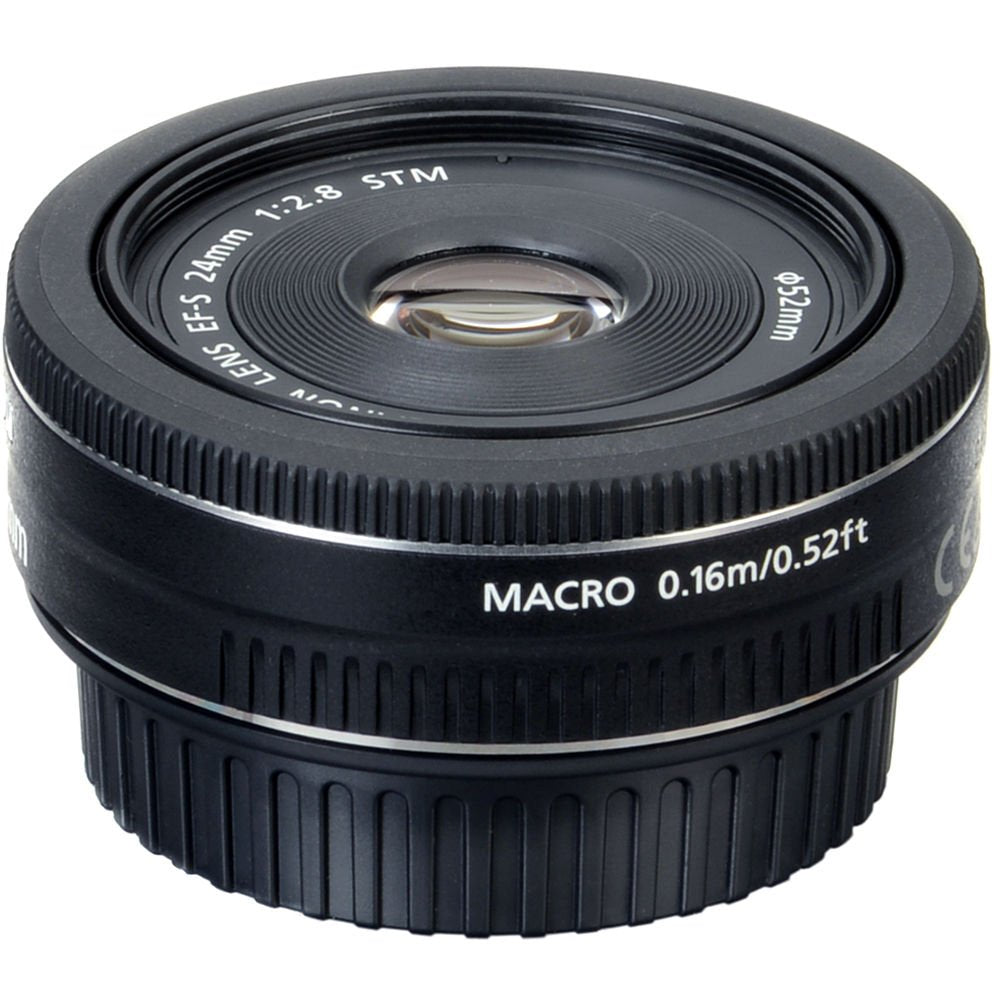 Canon EF-S 24MM F2.8 STM Camera Lens (International Model) + 3 Pcs Filter Kit + Cleaning Kit