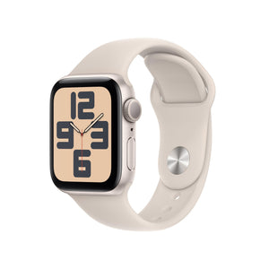 Apple Watch SE 2nd Gen GPS 40mm Smartwatch with Starlight Aluminum Case with Starlight Sport Band S/M. Fitness & Sleep Tracker, Crash Detection, Heart Rate Monitor - Used Apple