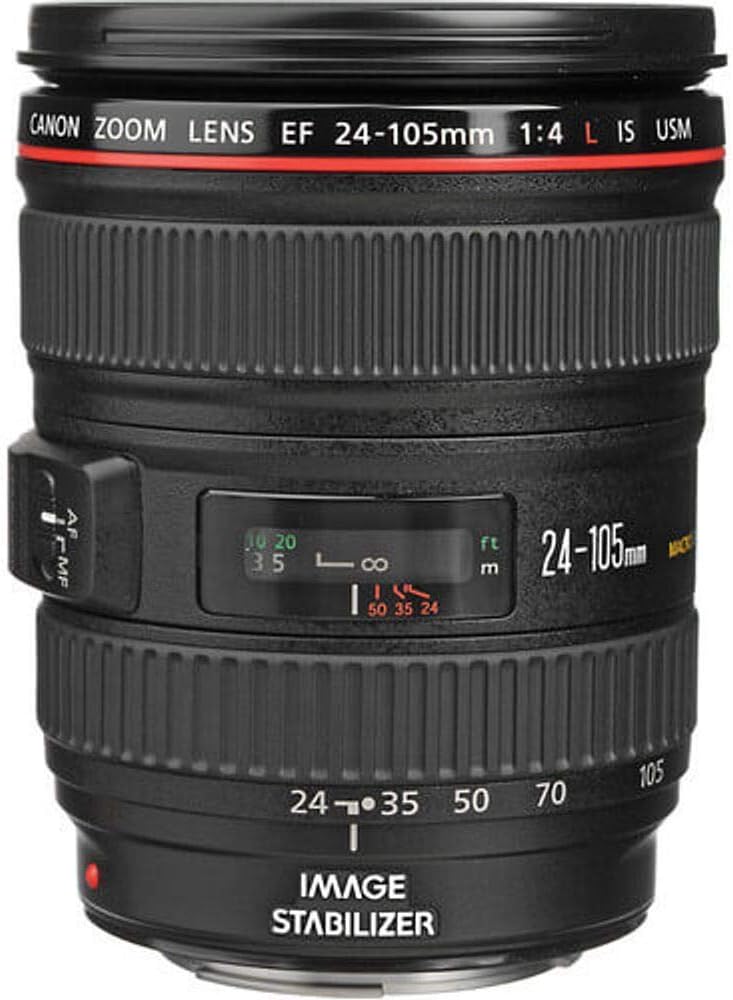 Canon EF 24-105mm f/4 L IS USM Lens for Canon EOS SLR Cameras - White Box Bulk Packaging