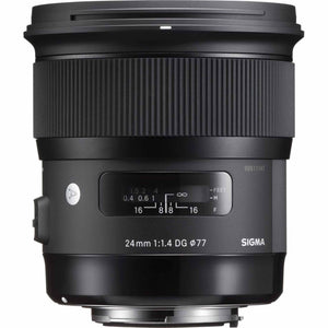 Sigma 24mm f/1.4 DG HSM Art Lens International Version Professional Accessory Combo
