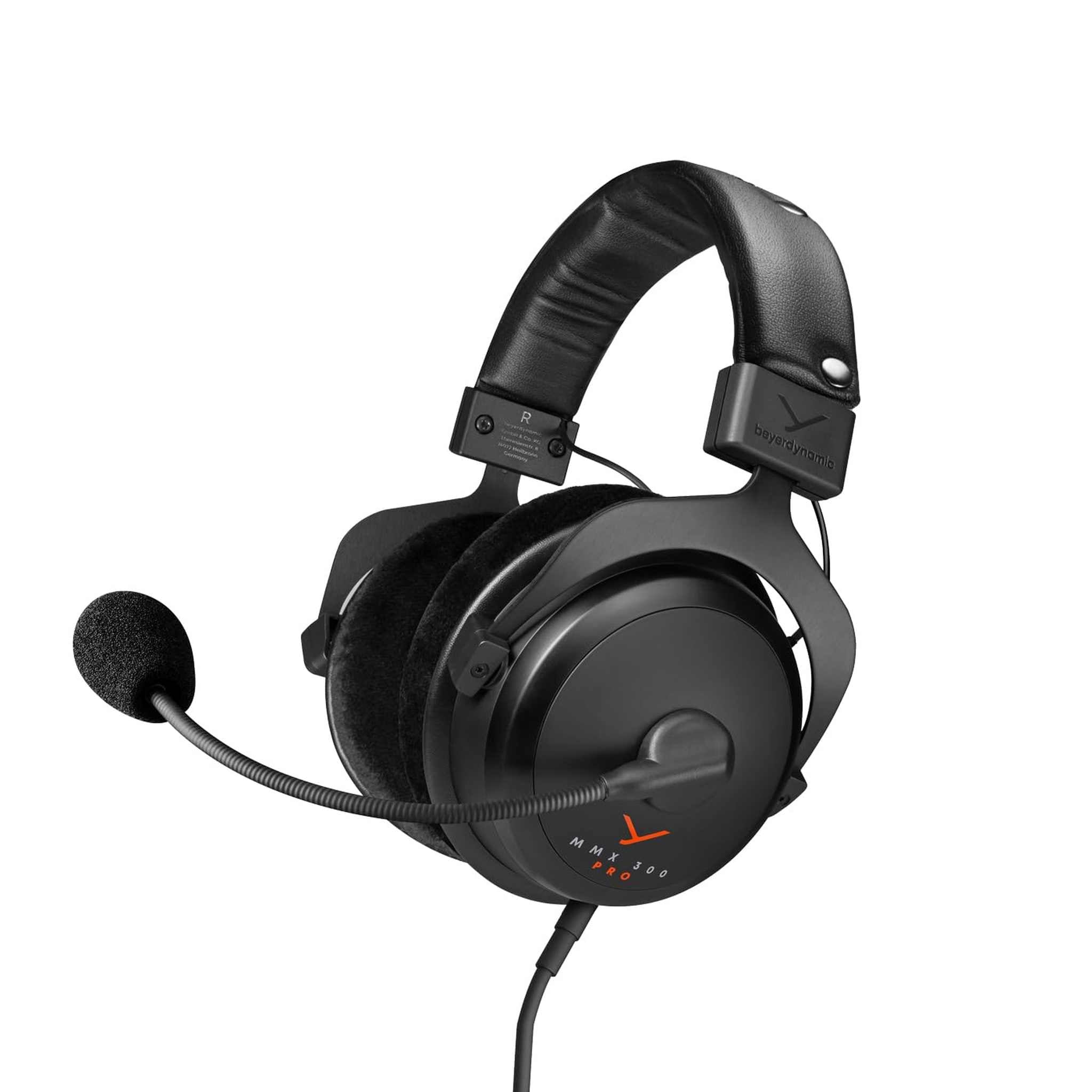 beyerdynamic MMX 300 PRO Closed Gaming Headset with Stellar.45 Driver and Condenser Microphone, Wired Gaming Headset Suitable for PC, Gaming Console, PS, Switch. Handmade in Germany, Black