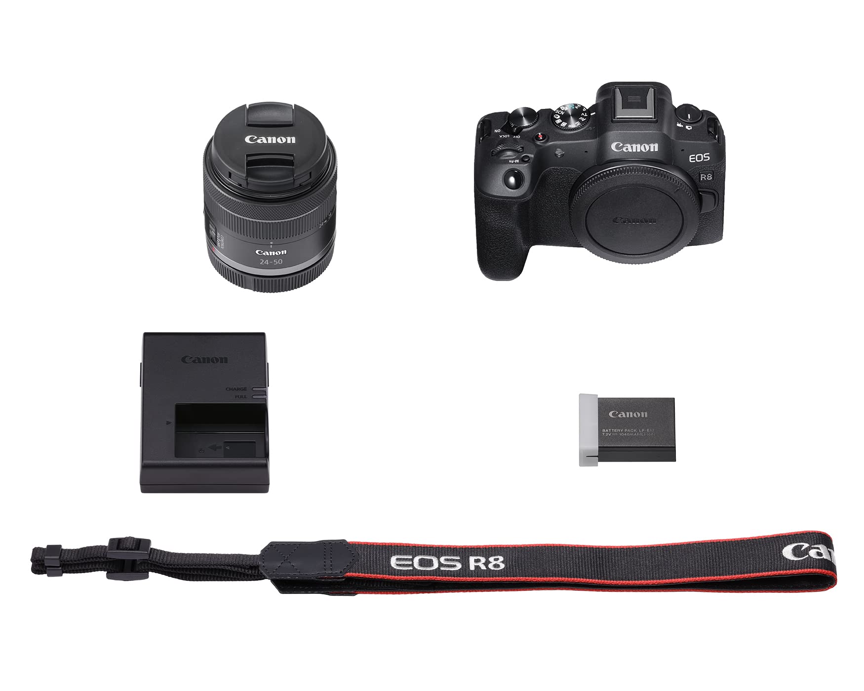 Canon EOS R8 Full-Frame Mirrorless Camera w/RF24-50mm F4.5-6.3 is STM Lens, 24.2 MP, 4K Video, DIGIC X Image Processor, Subject Detection & Tracking, Compact, Smartphone Connection, Content Creator