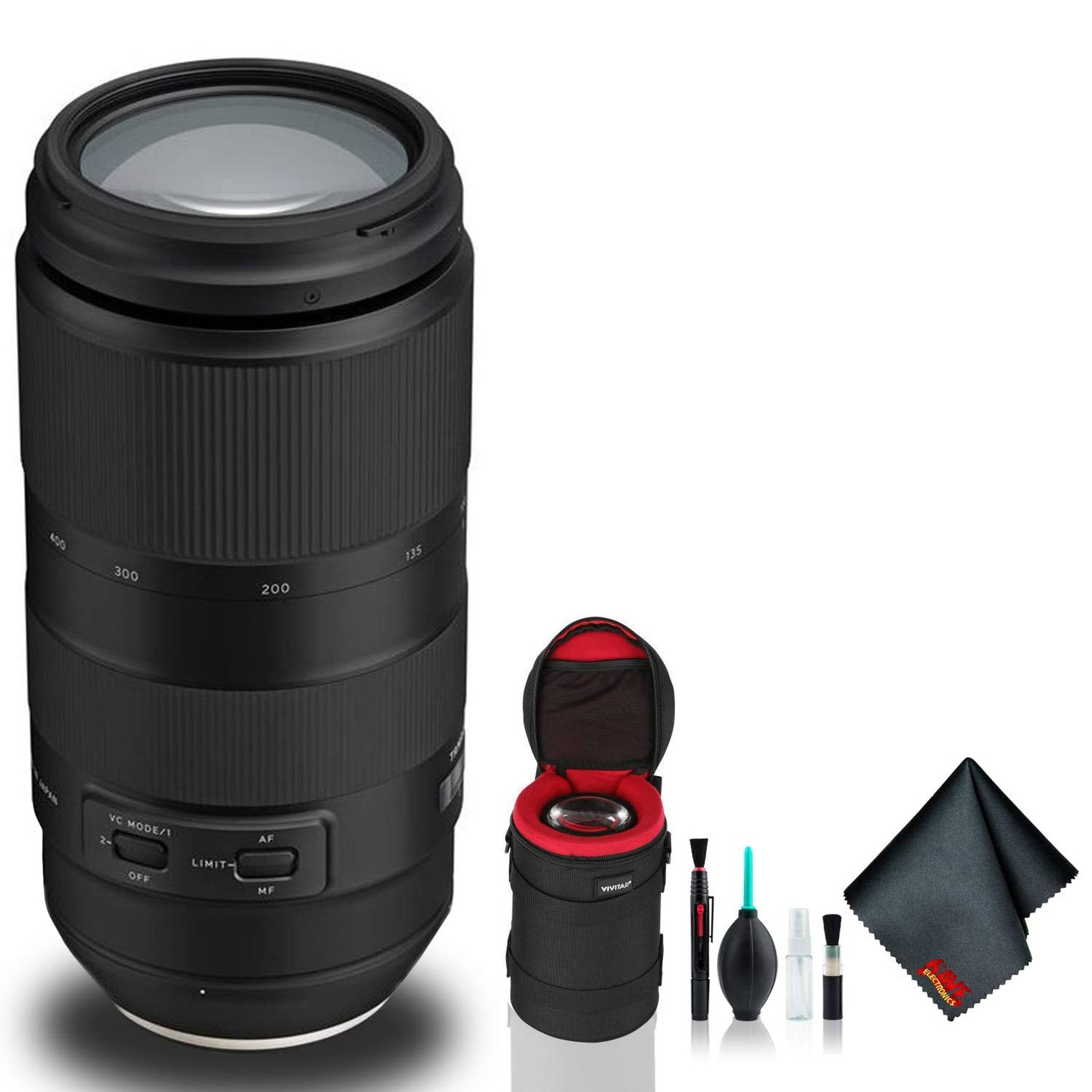 Tamron 100-400mm f/4.5-6.3 Di VC USD Lens for Nikon F - Deluxe Bundle