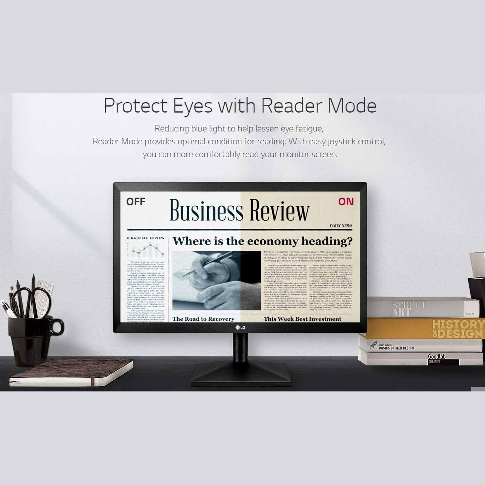 LG 20" Class Monitor + Cleaning Kit + 2 Year Accidental Warranty