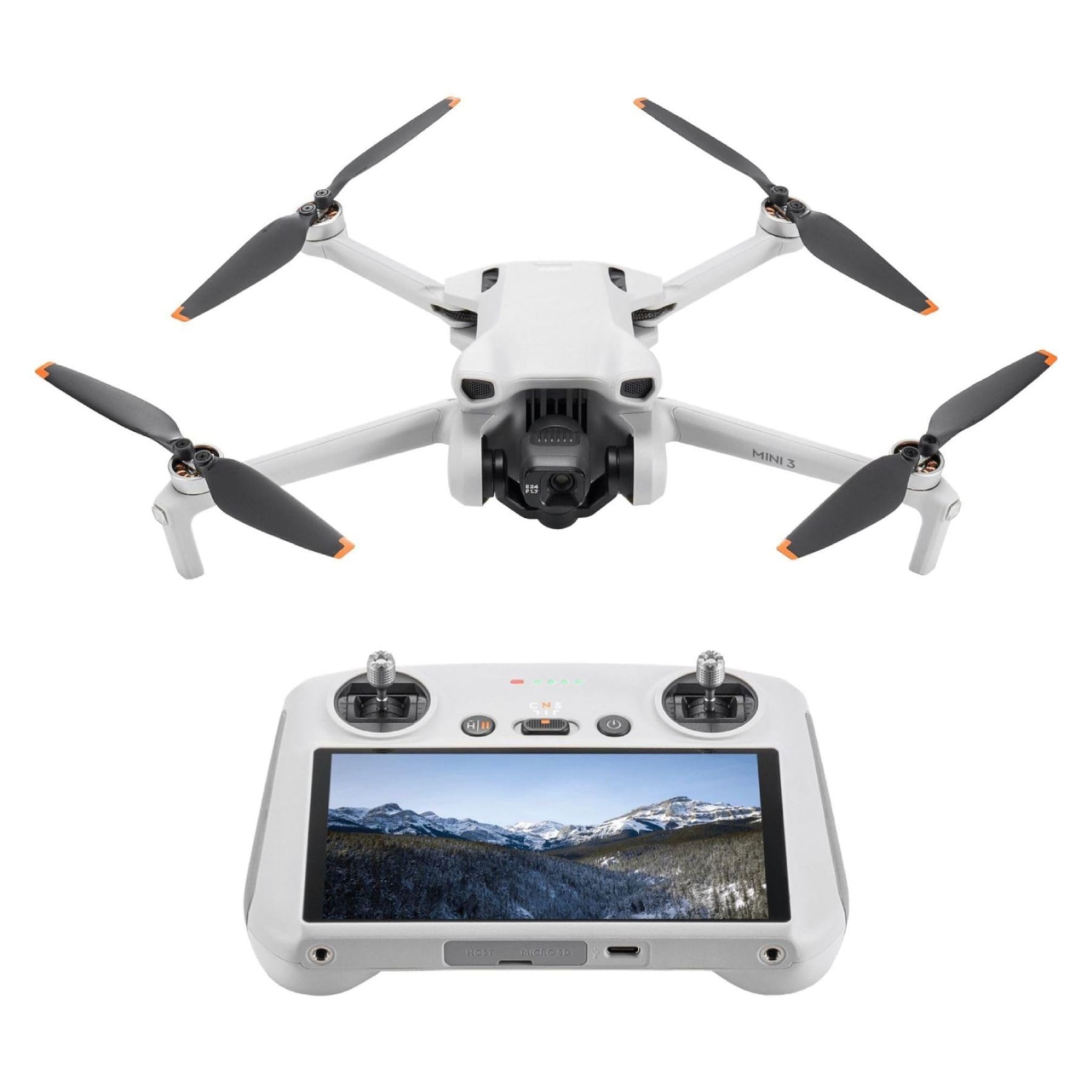 DJI Mini 3 DJI RC , Lightweight 3x Mechanical Gimbal Drones with Camera for Adults 4K, 38-min Flight Time, up to 32800ft 10km Video Transmission, Vertical Shooting, GPS Auto Return Integrated