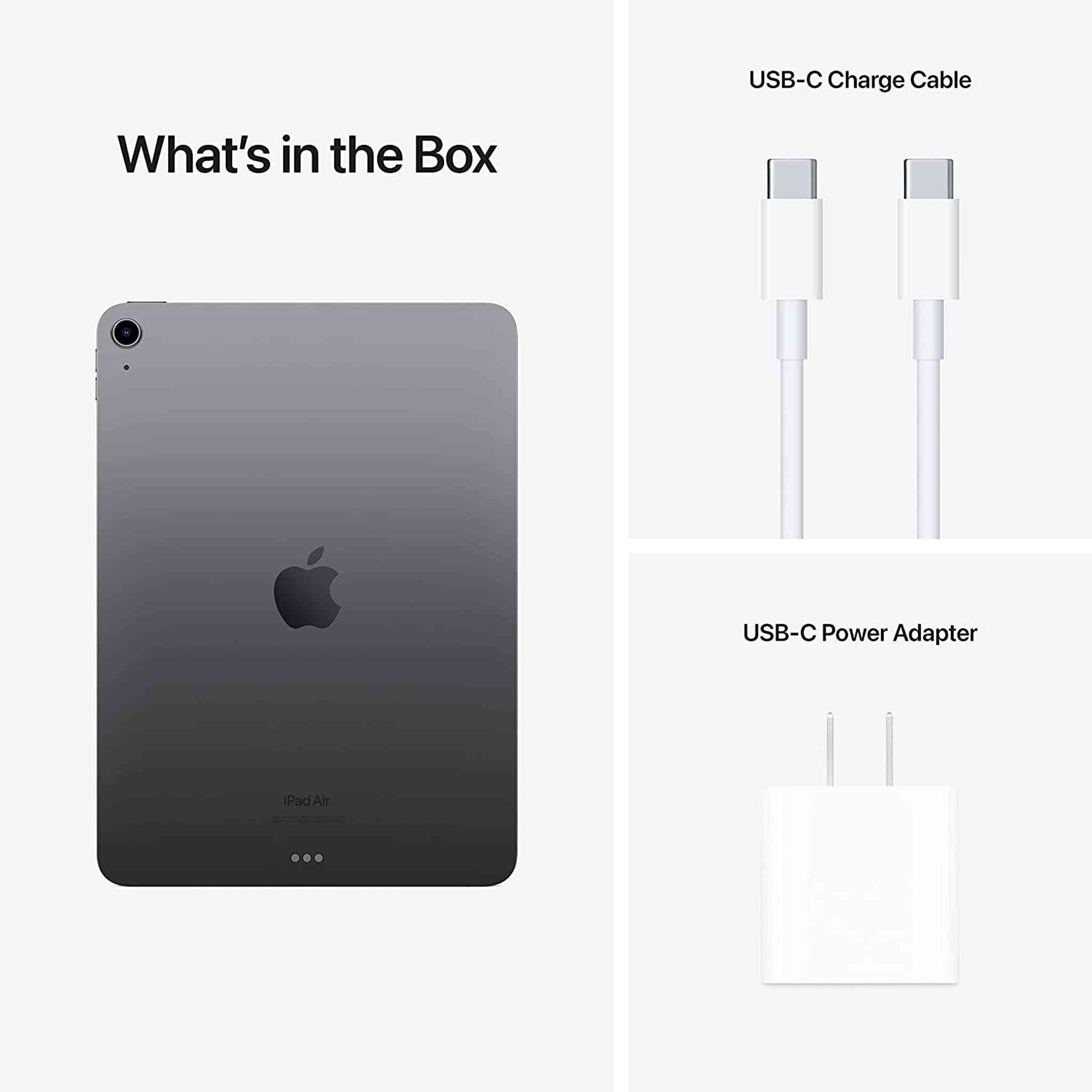 Apple 10.9" iPad Air 2022, 64GB/256GB, Wi-Fi Bundle with White Sleeve
