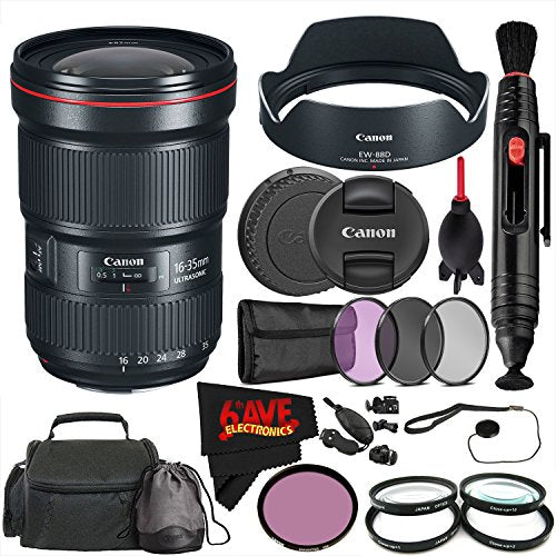 Canon EF 16-35mm f/2.8L III USM Lens International Version No Warranty + Tiffen 82mm Enhancing Filter + 4 Piece Close-