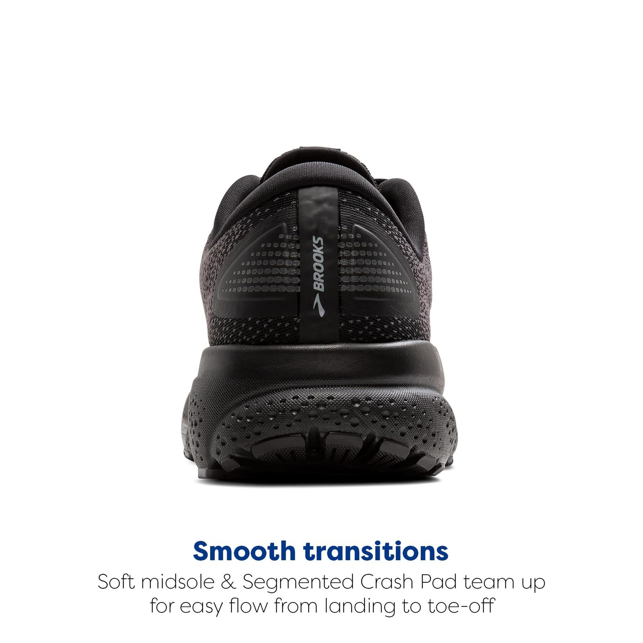 Brooks Women's Ghost 16 GTX Waterproof Neutral Running Shoe - Black/Black/Ebony - 8 Medium