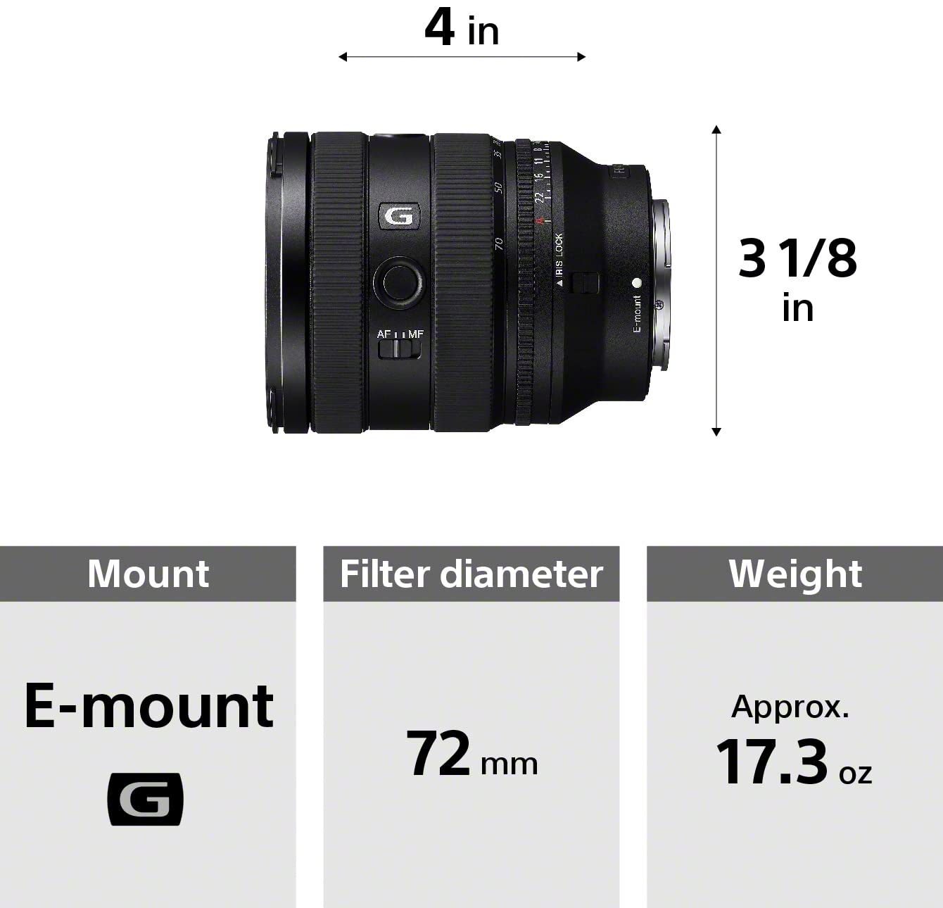 Sony FE 20-70mm f/4 G Lens (Sony E)