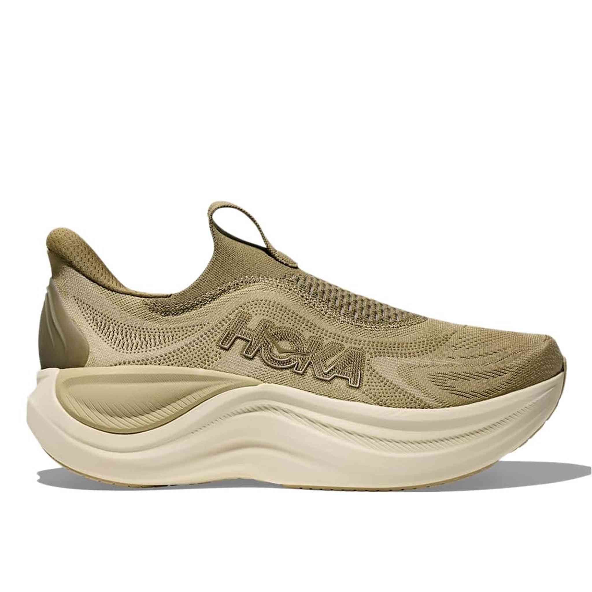 Hoka Men's Skyward Laceless Sneaker, Grassland/Wild Mushroom, 8.5