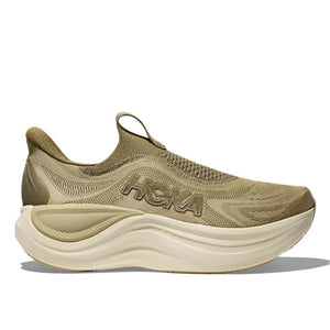 Hoka Men's Skyward Laceless Sneaker, Grassland/Wild Mushroom, 8.5