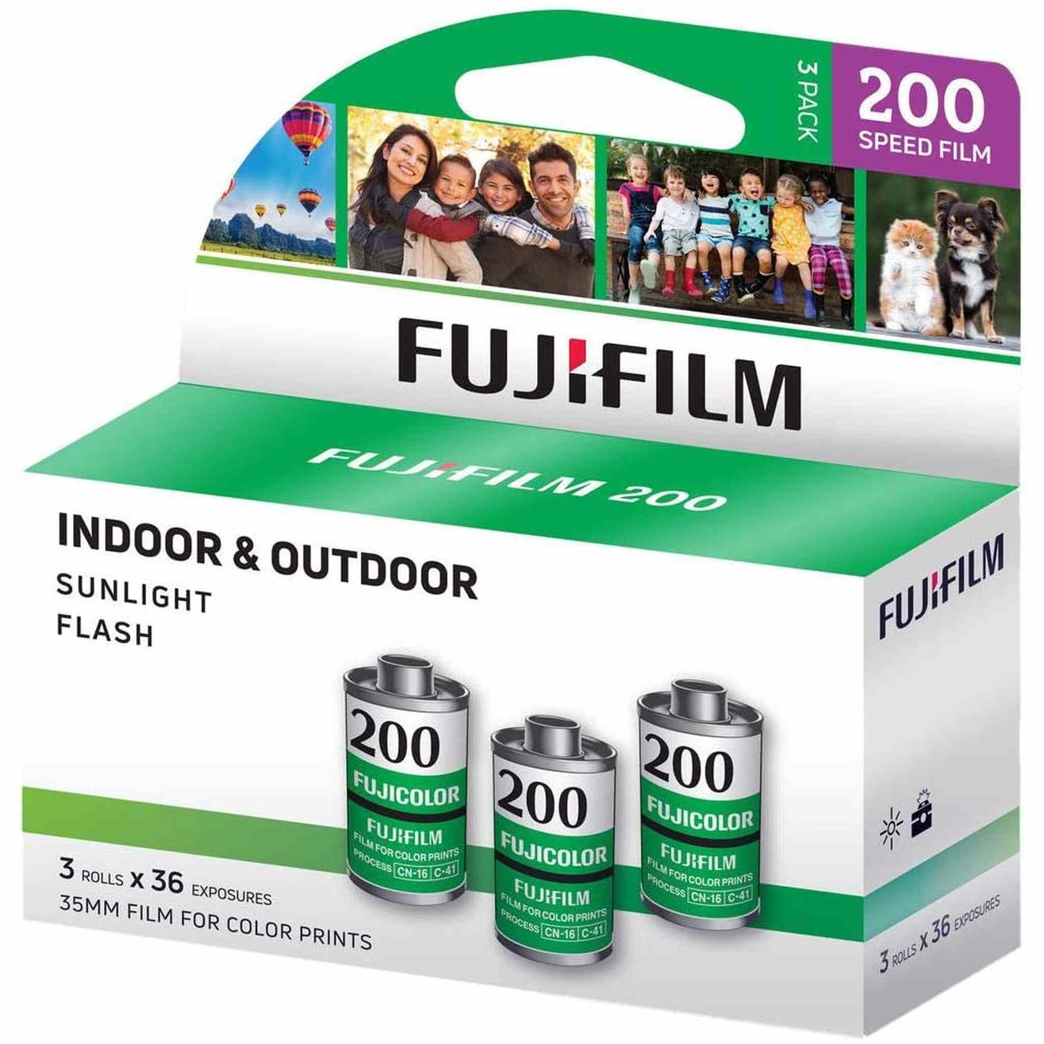 Fujifilm 600018966 Fujicolor 200 Color Negative Film, 3 Pack Fujifilm