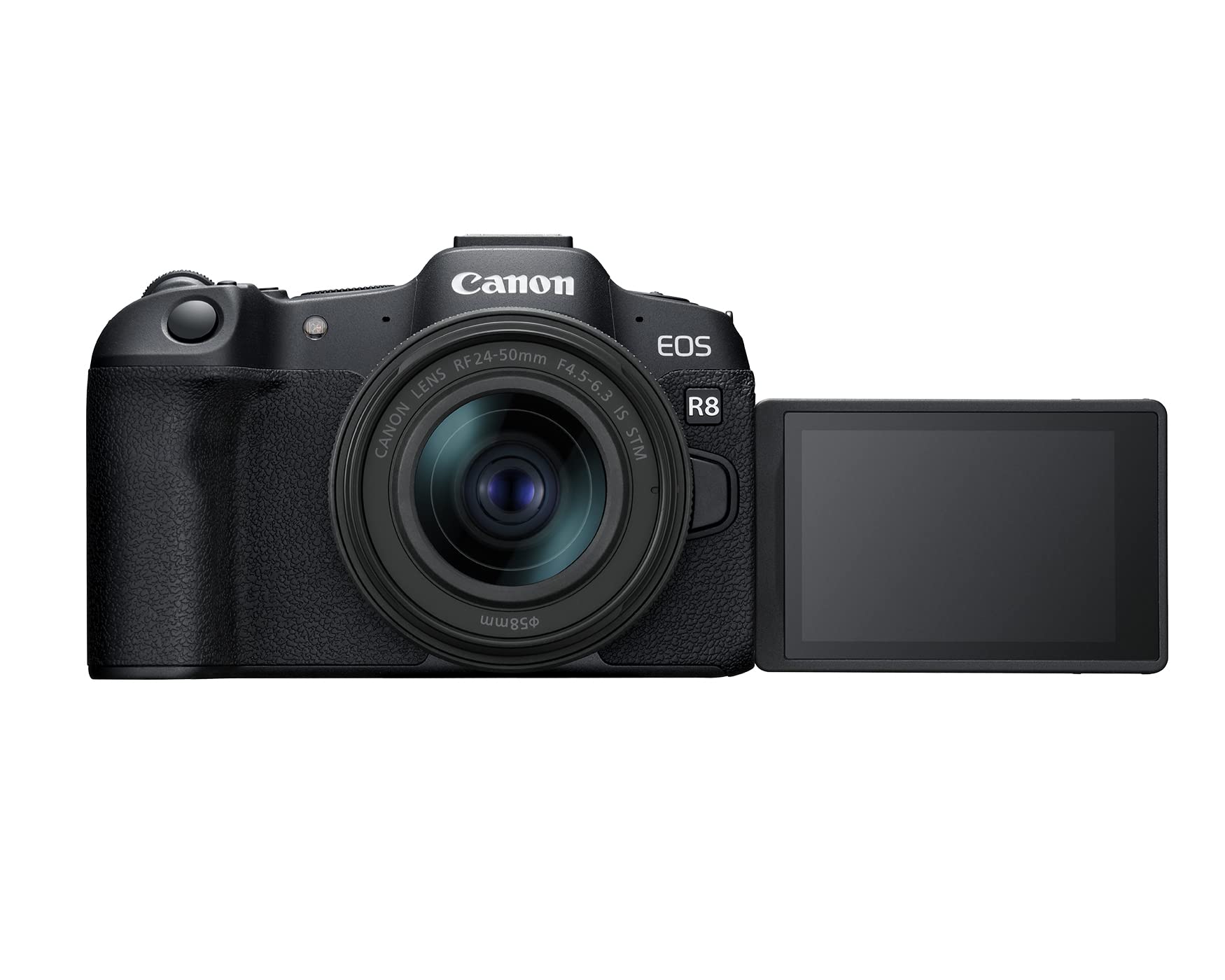 Canon EOS R8 Full-Frame Mirrorless Camera w/RF24-50mm F4.5-6.3 is STM Lens, 24.2 MP, 4K Video, DIGIC X Image Processor, Subject Detection & Tracking, Compact, Smartphone Connection, Content Creator