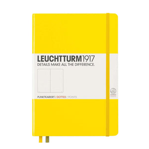 Leuchtturm1917 Medium A5 Dotted Hardcover Notebook Lemon - 249 Numbered Pages