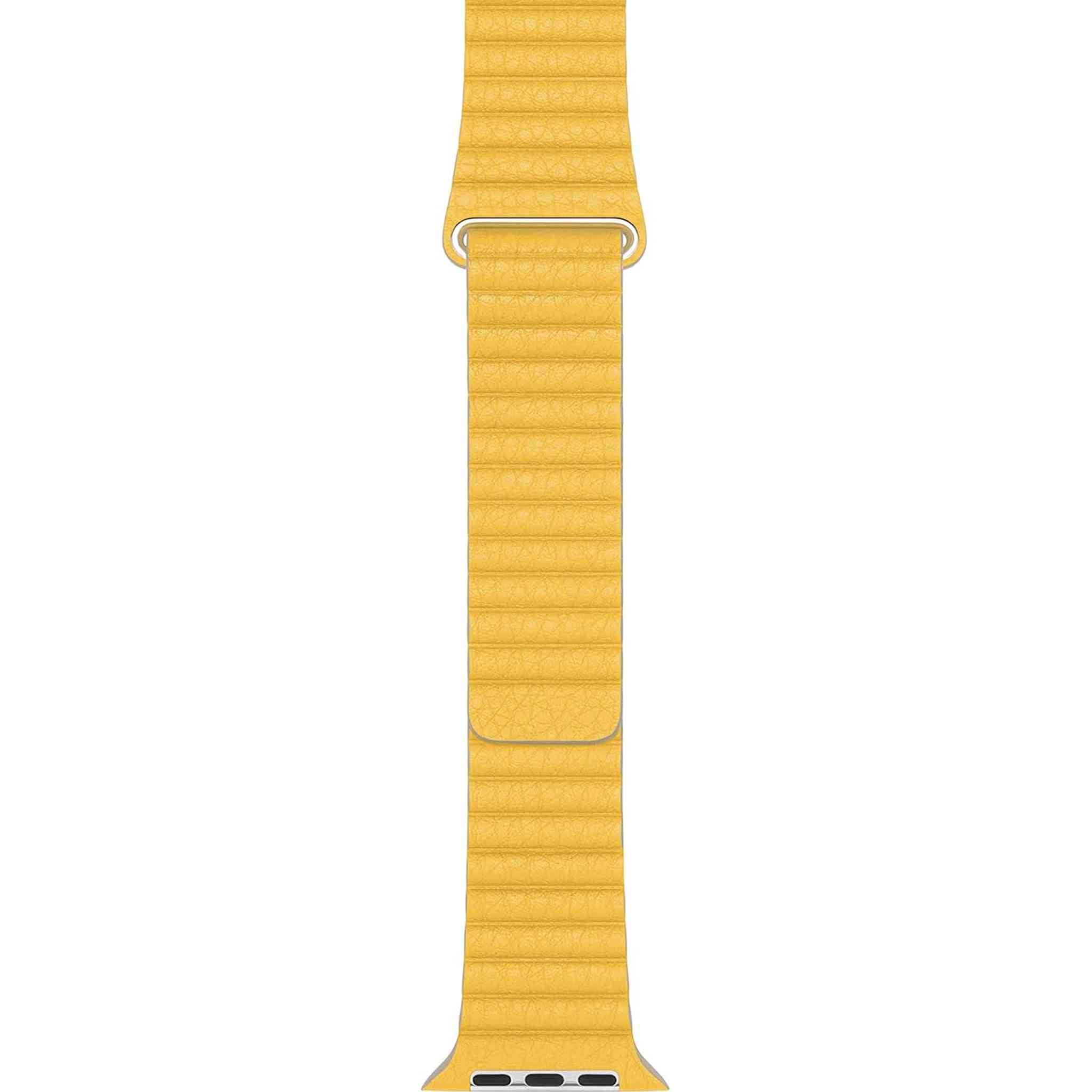 Apple Watch Leather Loop 44mm - Meyer Lemon - Medium Apple