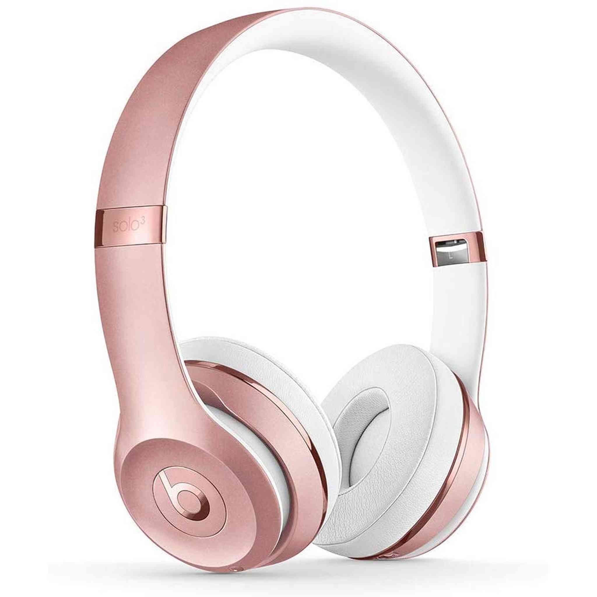 Beats Solo3 Wireless On-Ear Headphones - Apple W1 Headphone Chip, Class 1 Bluetooth, 40 Hours of Listening Time, Built-in Microphone - Rose Gold - Apple