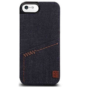 The Joy Factory Denim Premium Denim Hardshell Case with Pocket for iPhone5/5S, CSD110 Indigo