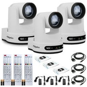 3 x PTZOptics Move 4K PTZ Camera with 20x Zoom White PT20X-4K-WH-G3