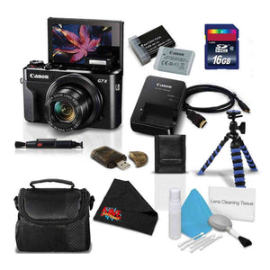 Canon PowerShot G7 X Mark II Digital Camera 1066C001 International Model Bundle with 16GB Memory Card + More