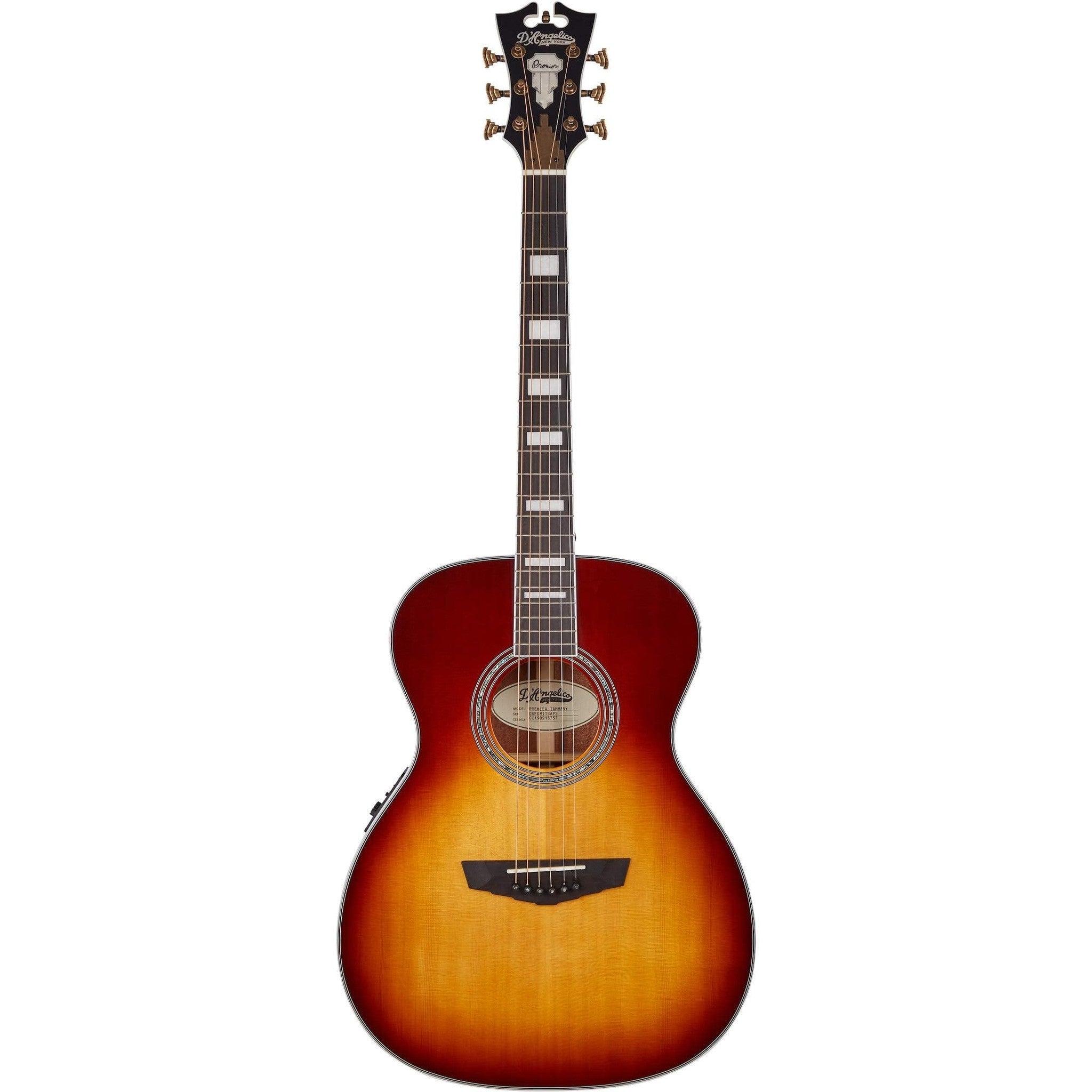 D'Angelico Electro Acoustic 6 String Guitar, Right, Iced Tea Burst DAPOMITBAPS