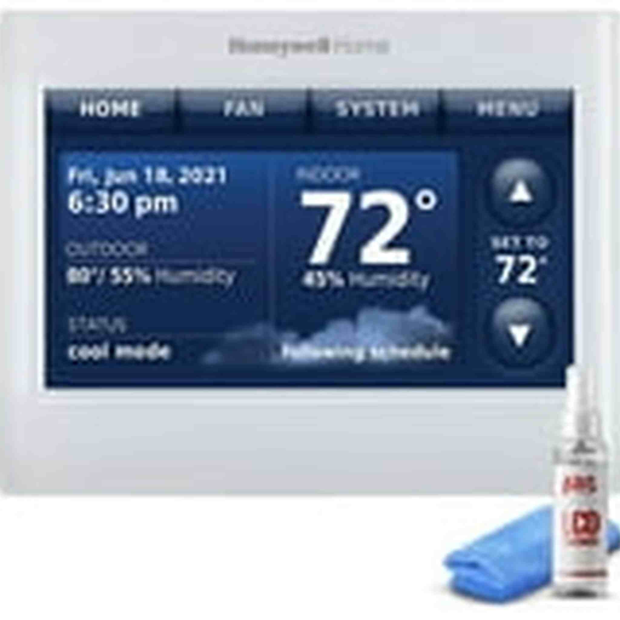 Honeywell THX9421R5021WW Touch Screen Thermostat with Red LINK Technology -White Honeywell