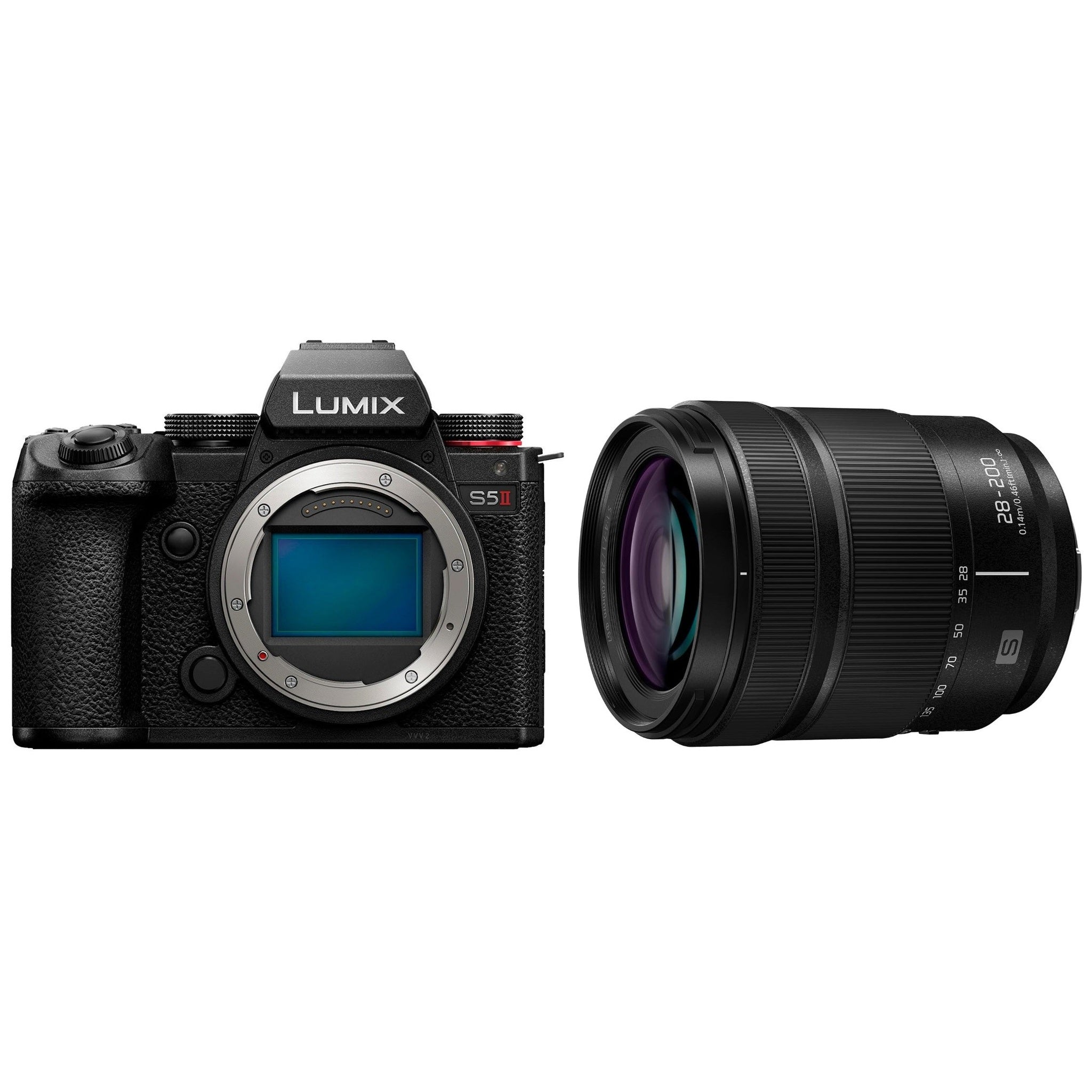 Panasonic LUMIX S5II Mirrorless Camera with LUMIX S Series 28-200mm F4-7.1 Macro O.I.S. Lens - Reconditioned Panasonic