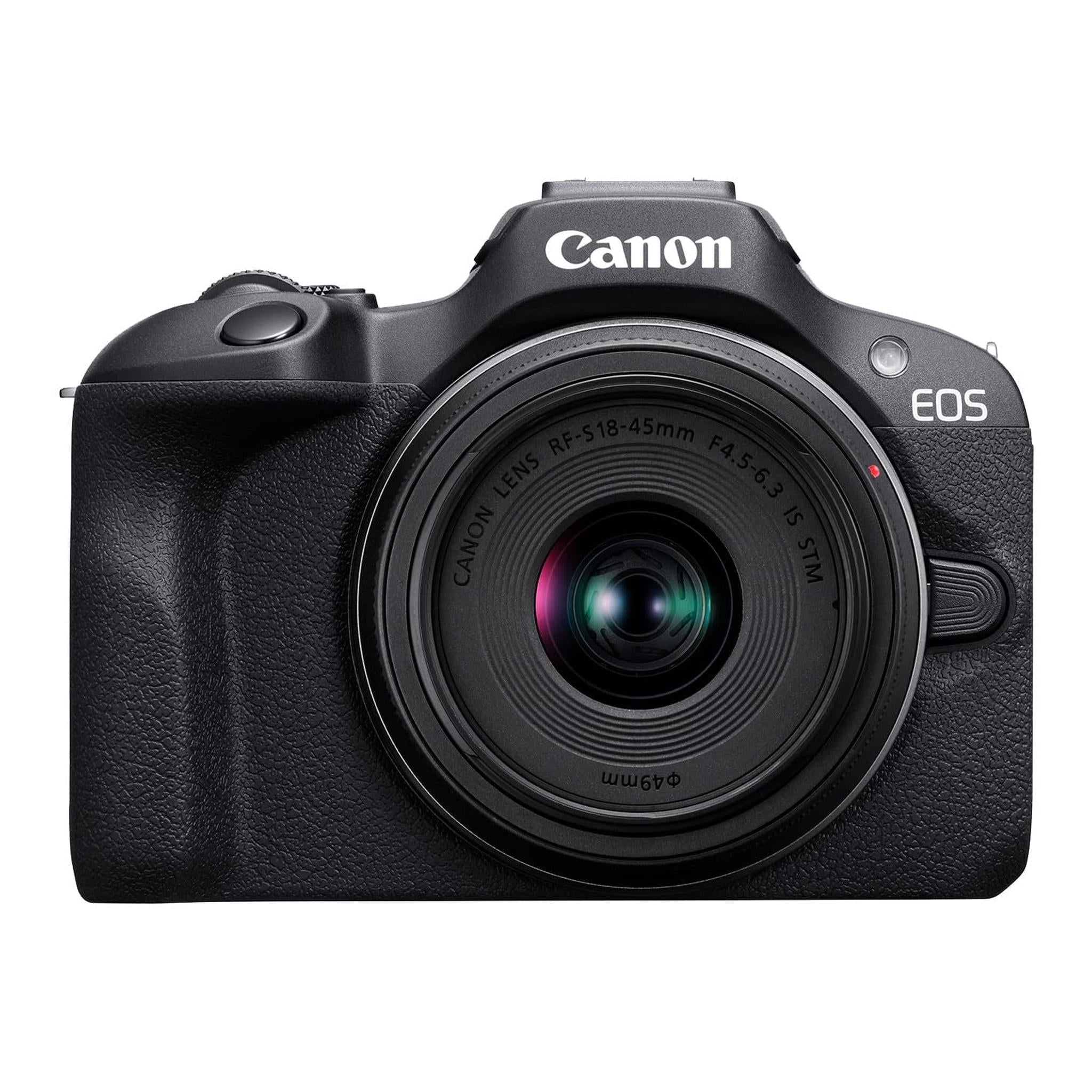 Canon EOS R100 RF-S18-45mm F4.5-6.3 is STM & RF-S55-210mm F5-7.1 is STM Lens Kit, Mirrorless Camera, RF Mount, 24.1 MP, Continuous Shooting, Full HD Video, 4K, Lightweight, Wi-Fi, Content Creation Canon