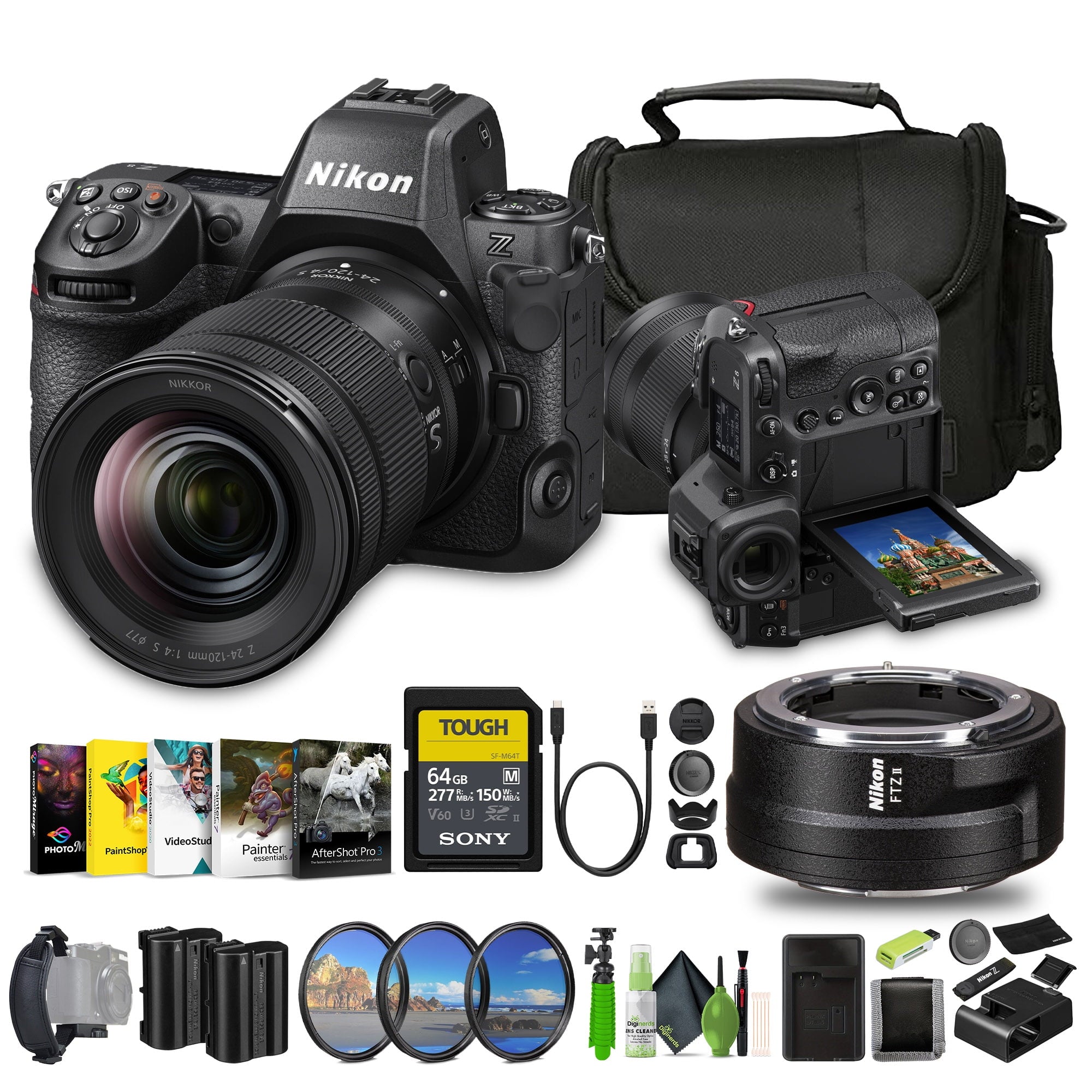 Nikon Z8 Mirrorless Camera with 24-120mm f/4 Lens 1698 Bundle