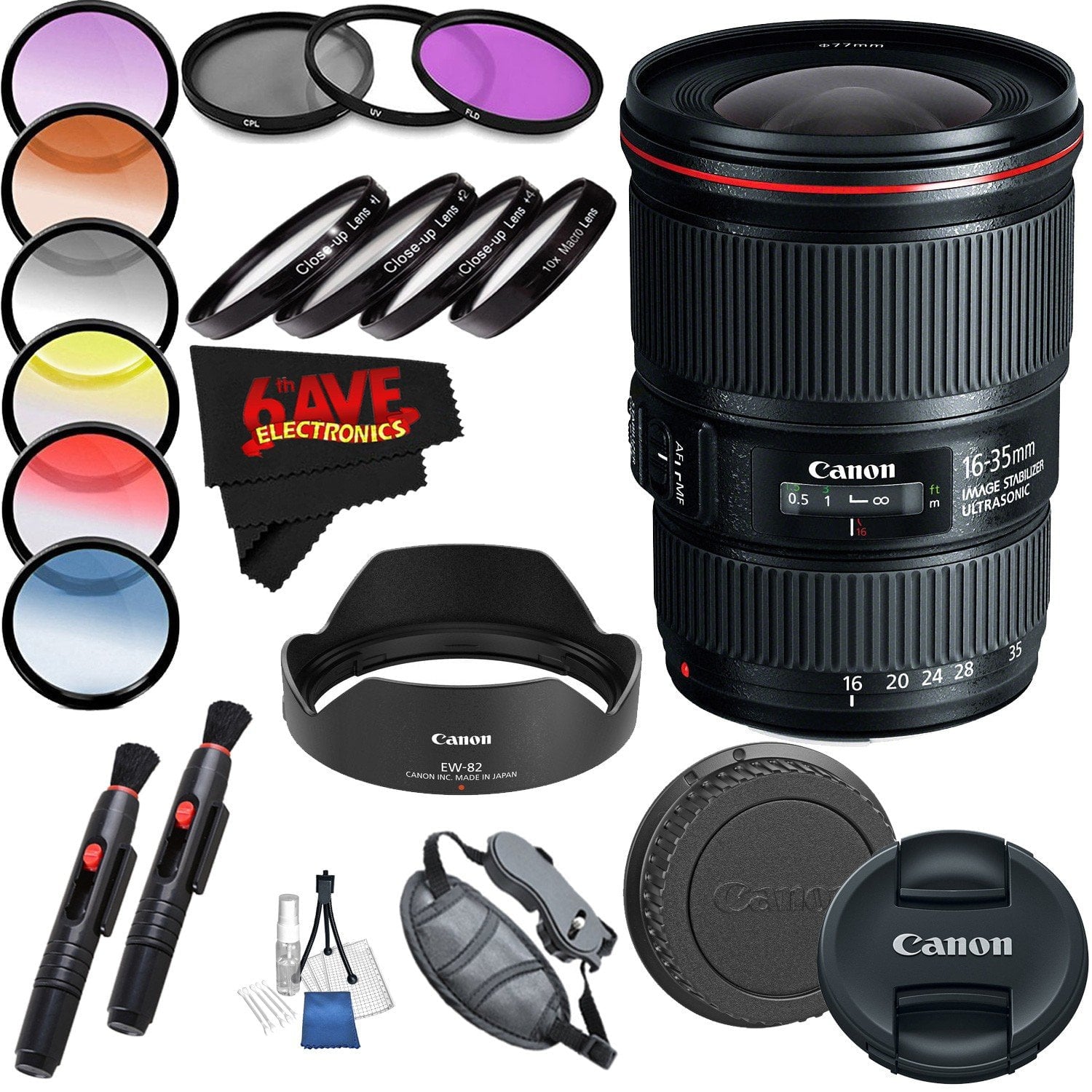 Canon EF 16-35mm f/4L is USM Lens International Model International Version Professional Combo