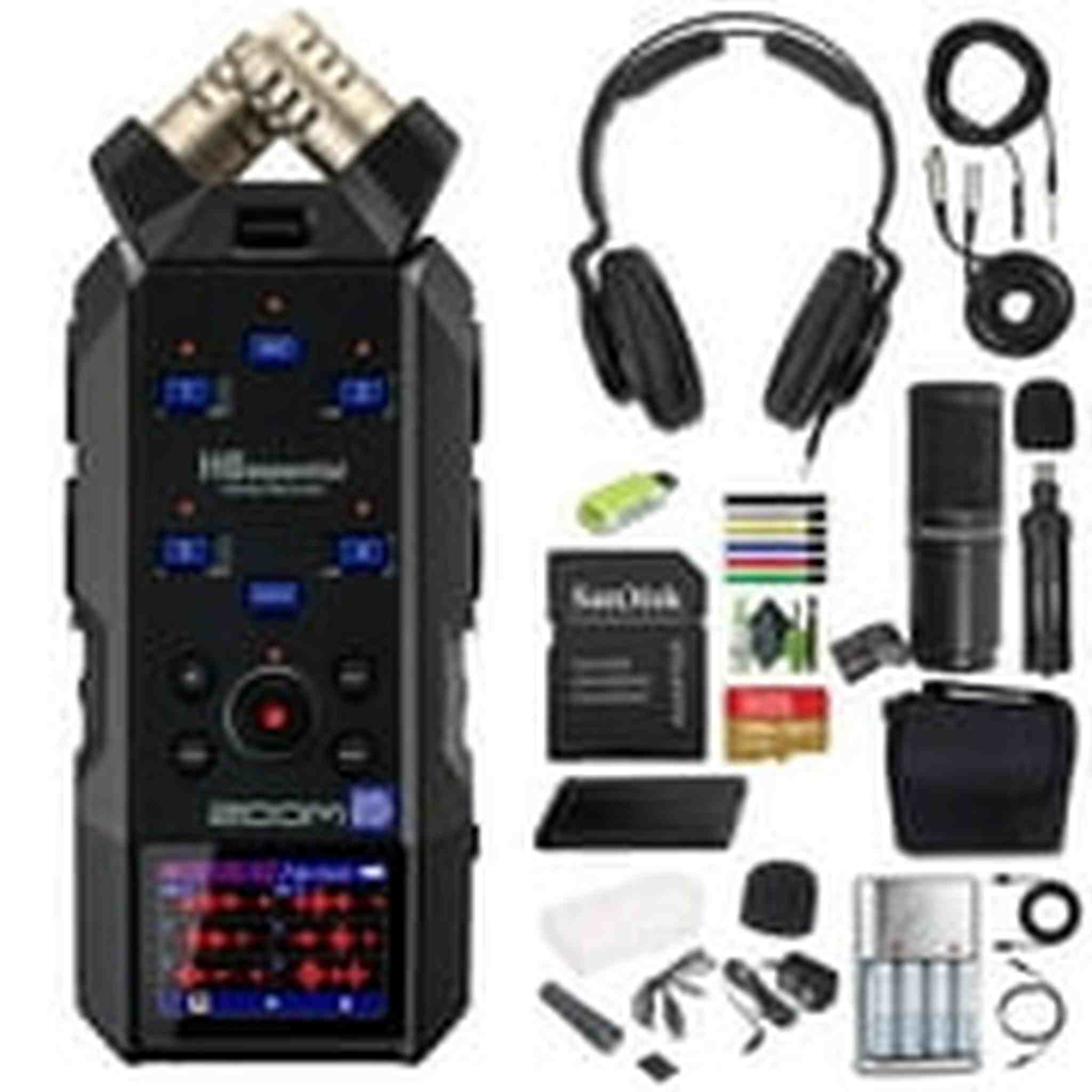 Zoom H6essential 2024 Model, Essential Series with 32-Bit Float, Accessibility, 6-Track Recorder, Stereo Microphones, 4 XLR/TRS Inputs, USB Audio Interface, for Musicians, Podcasters, & Filmmakers