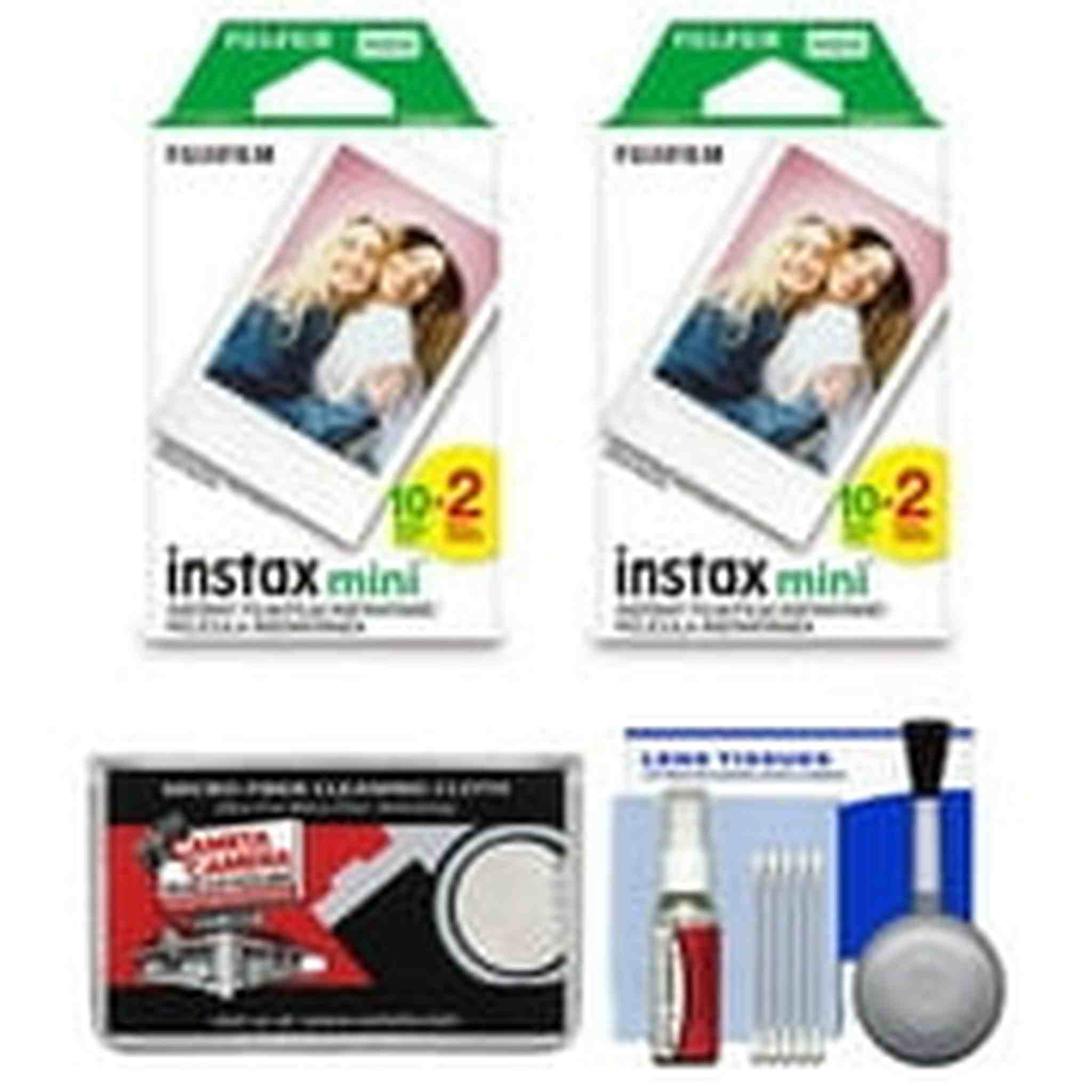 Essentials Bundle for Fujifilm Instax Mini Film Camera with 40 Films + More