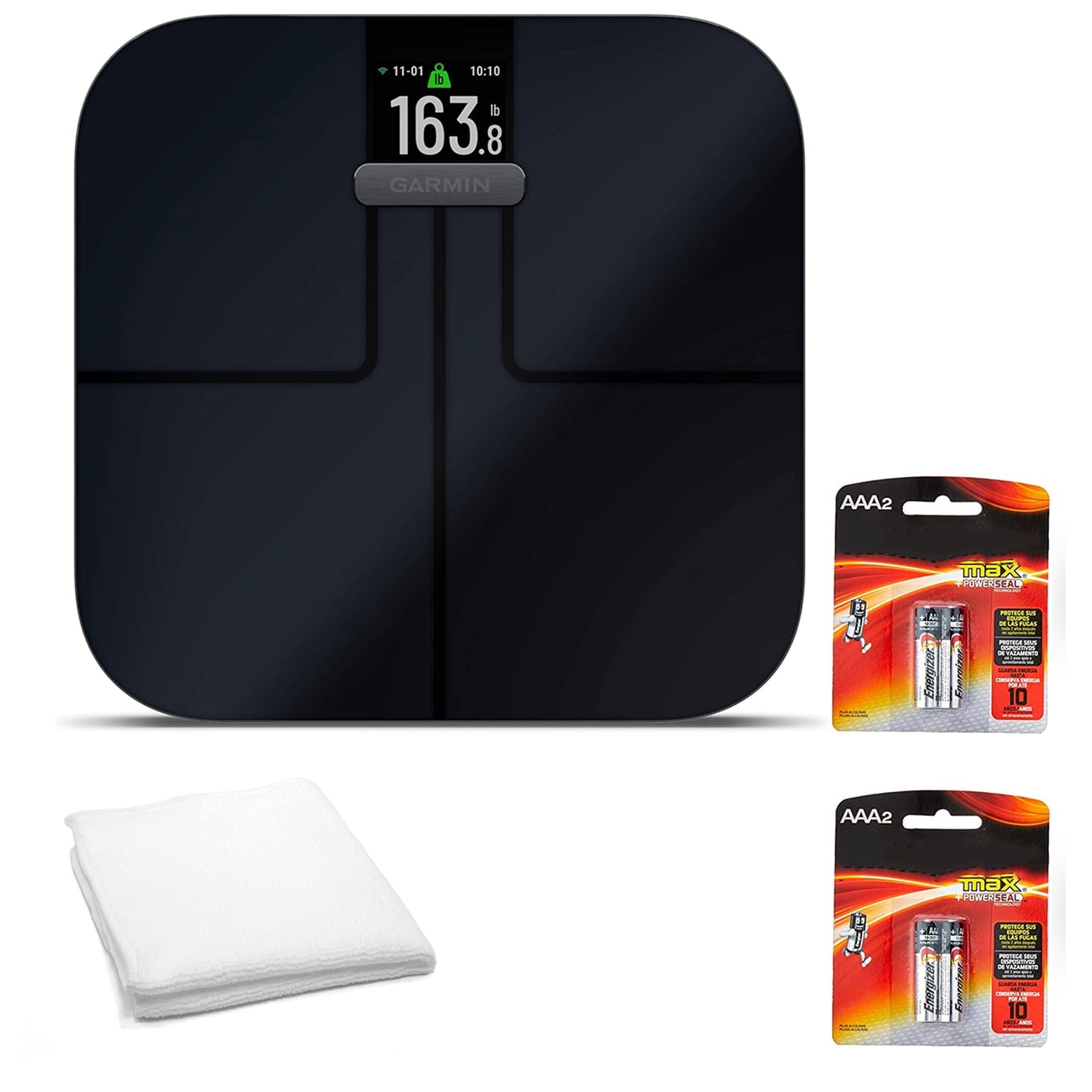 Garmin Index S2 Smart Scale with Wireless Connectivity-Black Bundle