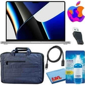 Apple MacBook Pro 14" Laptop 2021, M1 Pro, 512GB/1TB, Silver Travel Bundle - Like New Apple