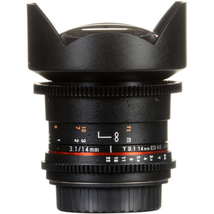 Samyang SYDS14M-S VDSLR II A mount 14mm T3.1 Wide-Angle Cine Lens for Sony Alpha Cameras