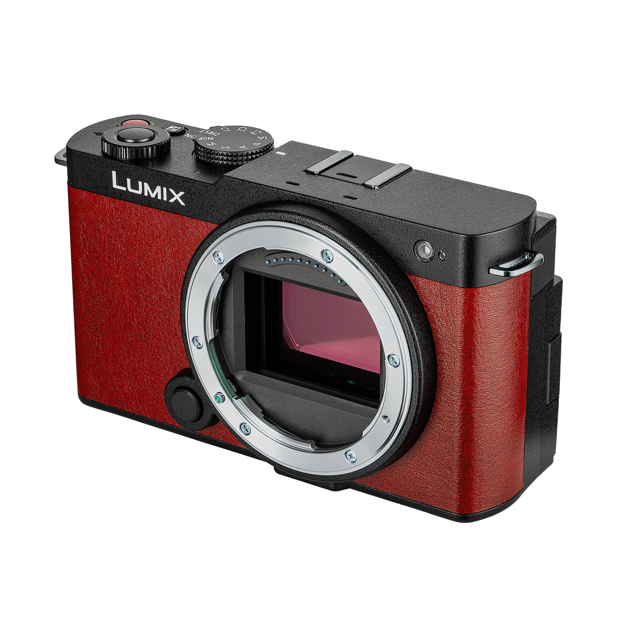 Panasonic Lumix S9 Camera Red , Rode VideoMicro Camera-Mount Shotgun Microphone