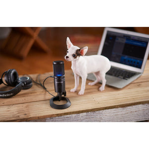 Audio-Technica AT2020USB-X Cardioid Condenser USB Microphone, Black, Bundle
