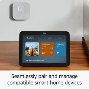 Echo Show 8 3rd Generation 8-inch Smart Display with Alexa - Glacier White + Screen Cleaning Kit