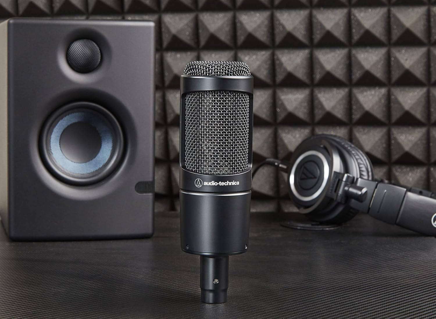 Audio-Technica AT2035 Cardioid Condenser Microphone, 10 Ft XLR Cable, Bundle