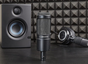 Audio-Technica AT2035 Cardioid Condenser Microphone, 10 Ft XLR Cable, Bundle