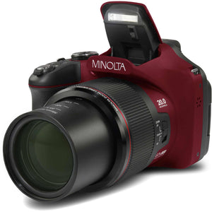 Minolta Pro Shot 20 MP HD Digital Camera with 67X Zoom, 1080P HD Video Bundle -