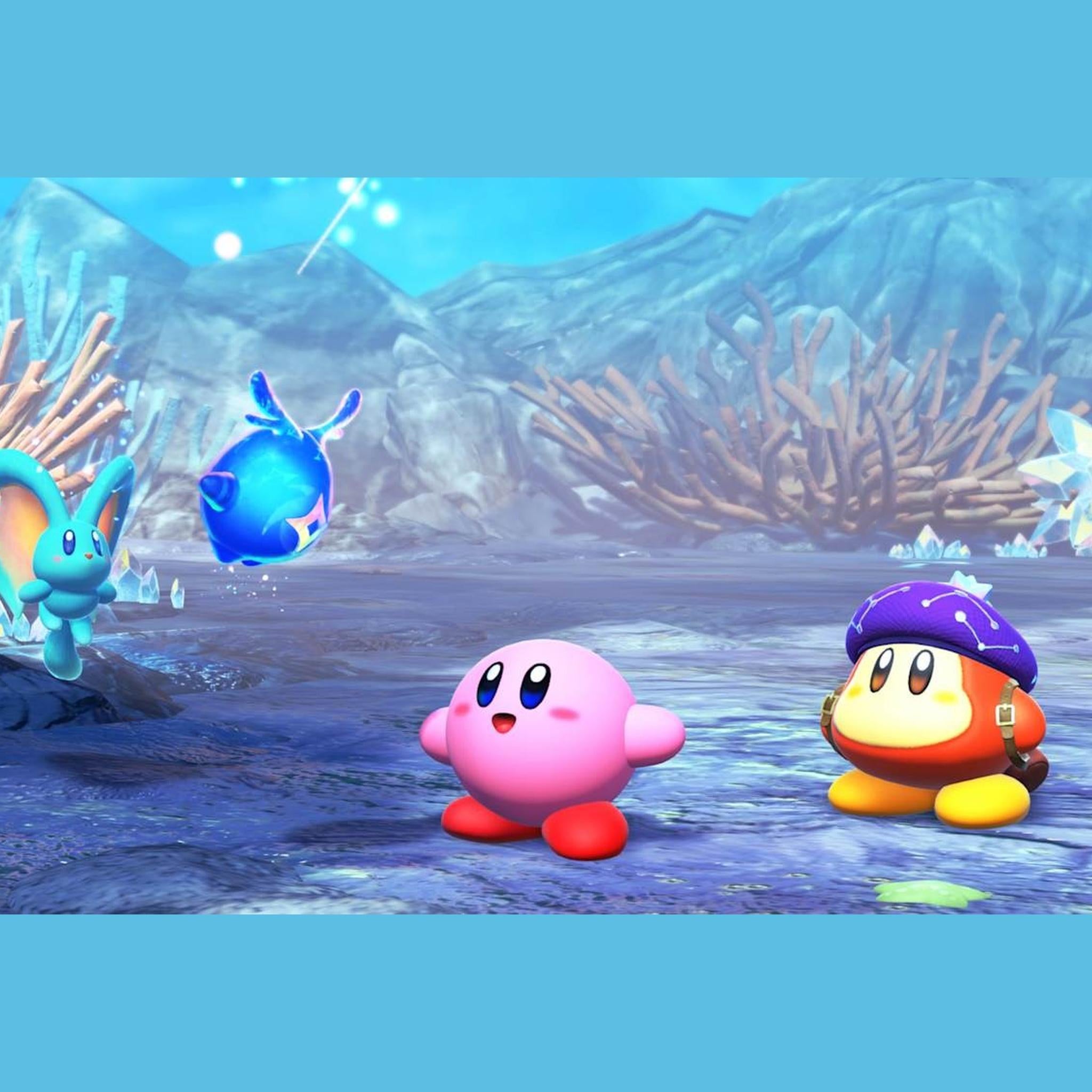 Nintendo Kirby and the Forgotten Land  Switch 2 Edition + Star-Crossed World Bundle With Samsung microSD Express Card 256GB + Microfiber Cleaning Cloth