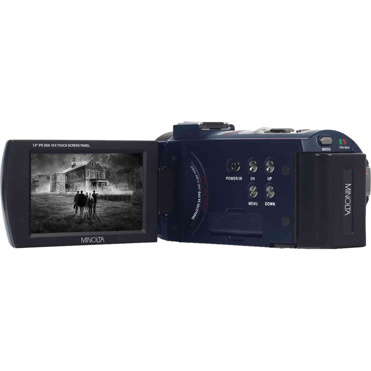 Minolta MN4K25NV 4K Ultra HD 30 MP Night Vision Camcorder MN4K25NV-W-BL Bundle