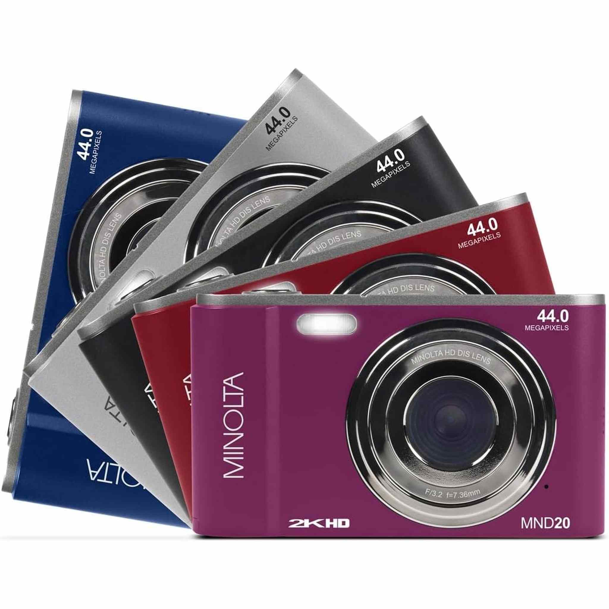 Minolta MND20 44 MP / 2.7K Ultra HD Digital Camera Black Minolta