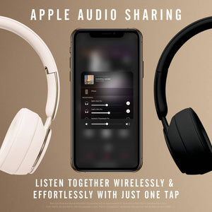 Beats Solo Pro Wireless Noise Cancelling On-Ear Headphones Ivory Bundle Beats